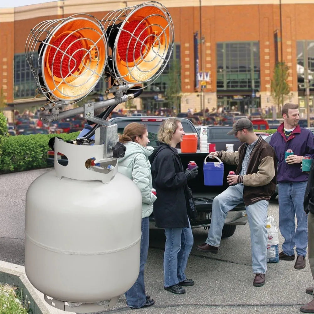 Avenger FBDTP30 Infrared Double Burner Outdoor Propane Heater for Camping and Patio Use