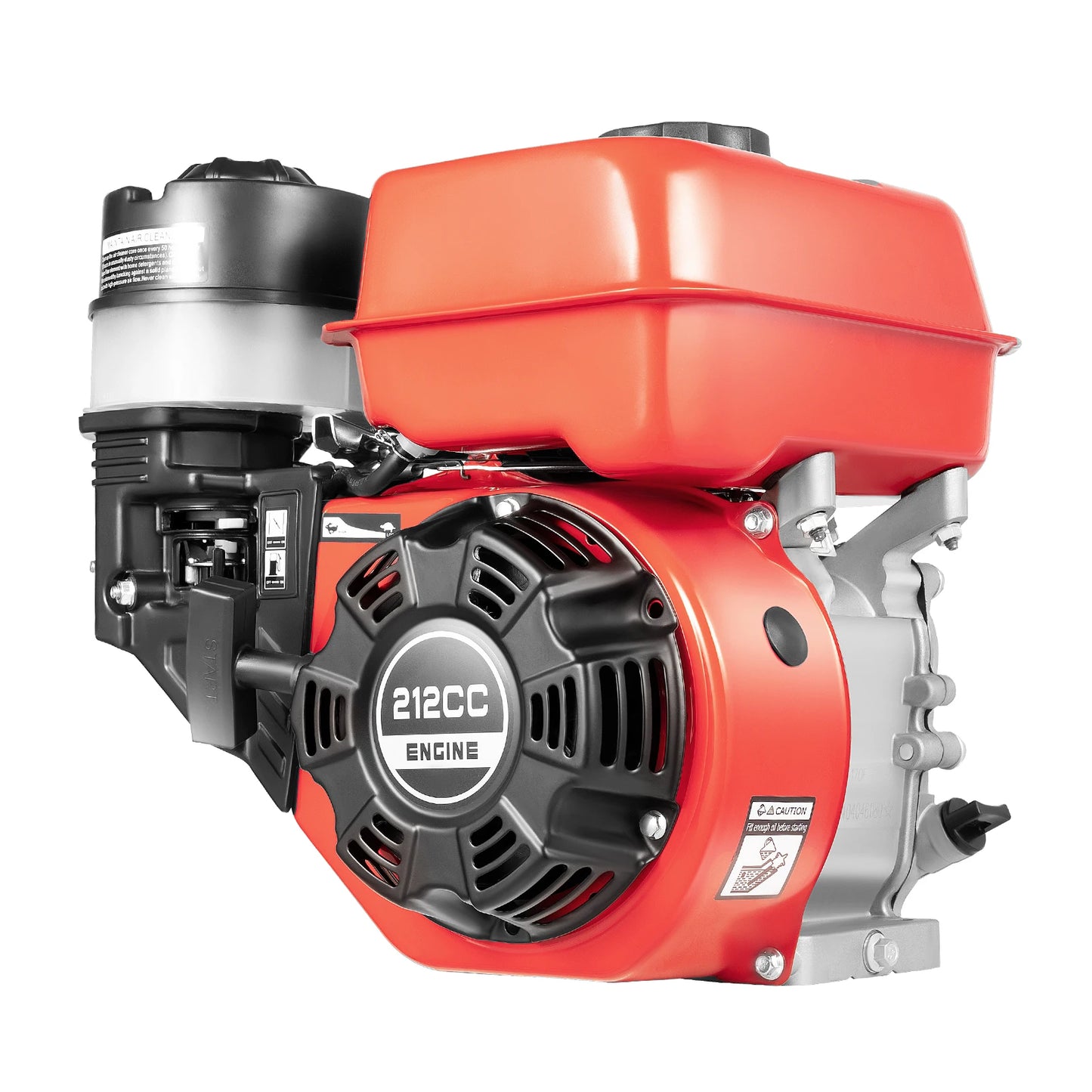 7.5HP 4 Stroke Outboard Motor, 212CC 4KW Heavy Duty Gasoline Fishing Boat Engine Manual Start TCI Air-Cooling System, 3600Rpm