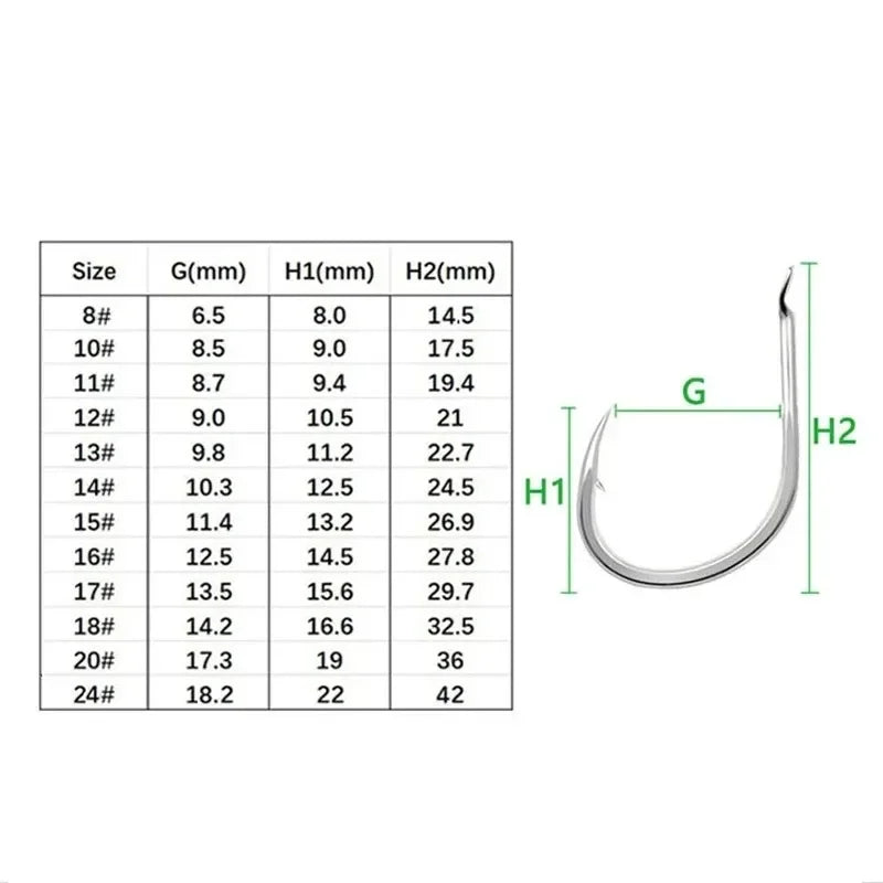 10pcs/Fishing Jigs Assist Hook Barbed Single Jig Hooks