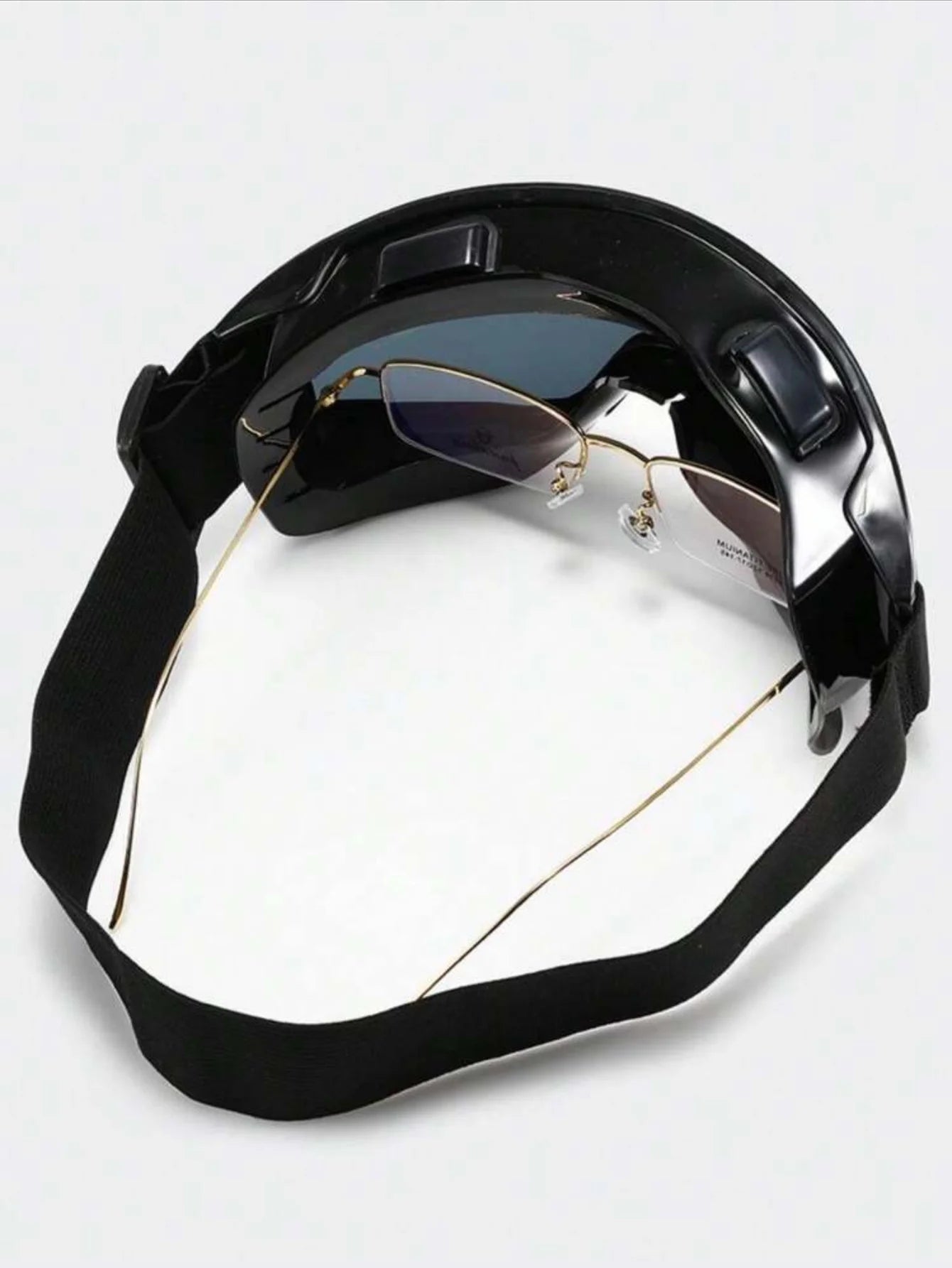 Flexible all-black oversized ski goggles, cycling, adventure, motorcycle, off-road, dustproof, washable,