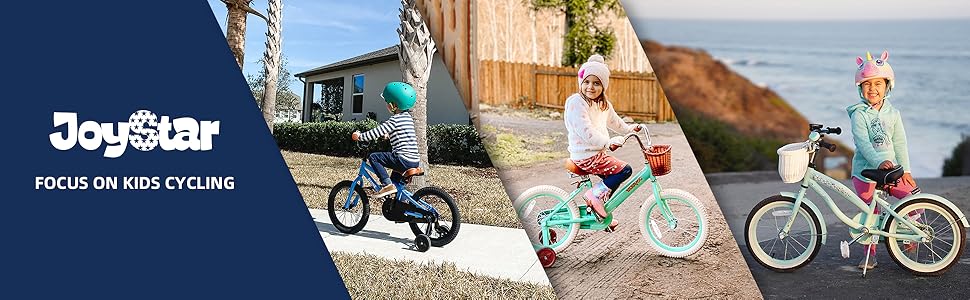 JOYSTAR Fairy Girls Bike for 2-9 Years Old Toddlers and Kids with Training Wheels, Handbrake and Basket,