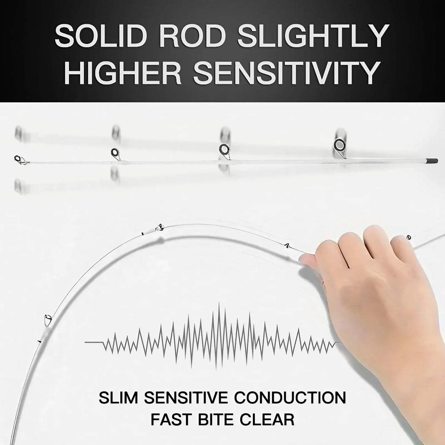 1pc-180cm/ 70.86inch White Fishing Rod (Single Fishing Rod)-Durable Fiberglass, Comfortable To Touch-A Must-have for Anglers