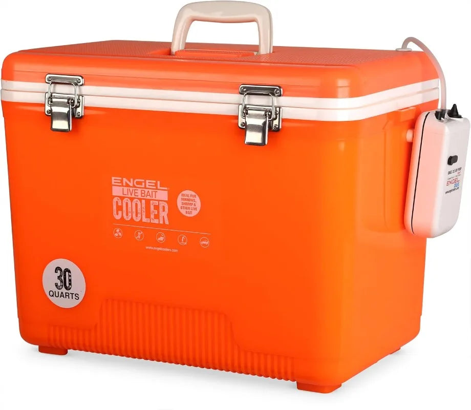 Engel Live Bait Cooler Box with 2nd Gen 2-Speed Aerator Pump