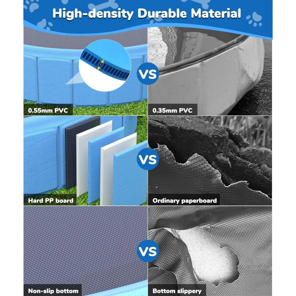 Large collapsible pool - 0.55mm PVC 2 in 1 portable  sprinkler, suitable