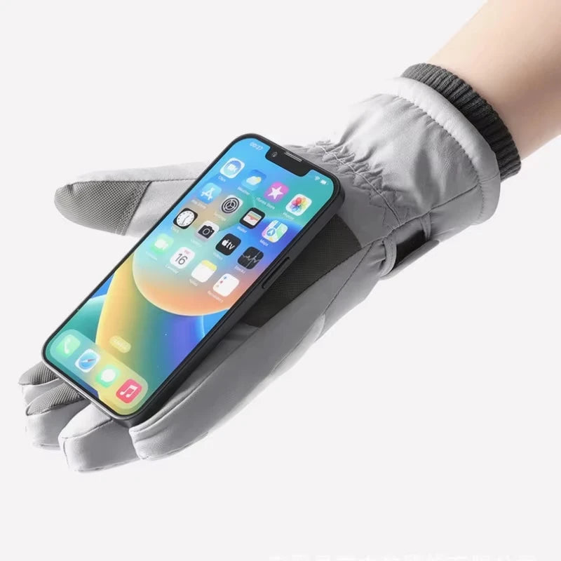 Winter fishing gloves, men's and women's fishing ski gloves, outdoor cycling waterproof and warm snow gloves