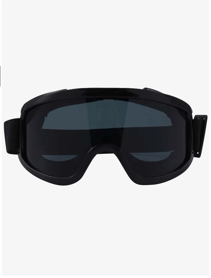 Flexible all-black oversized ski goggles,  cycling, adventure, motorcycle, off-road, dustproof, washable,