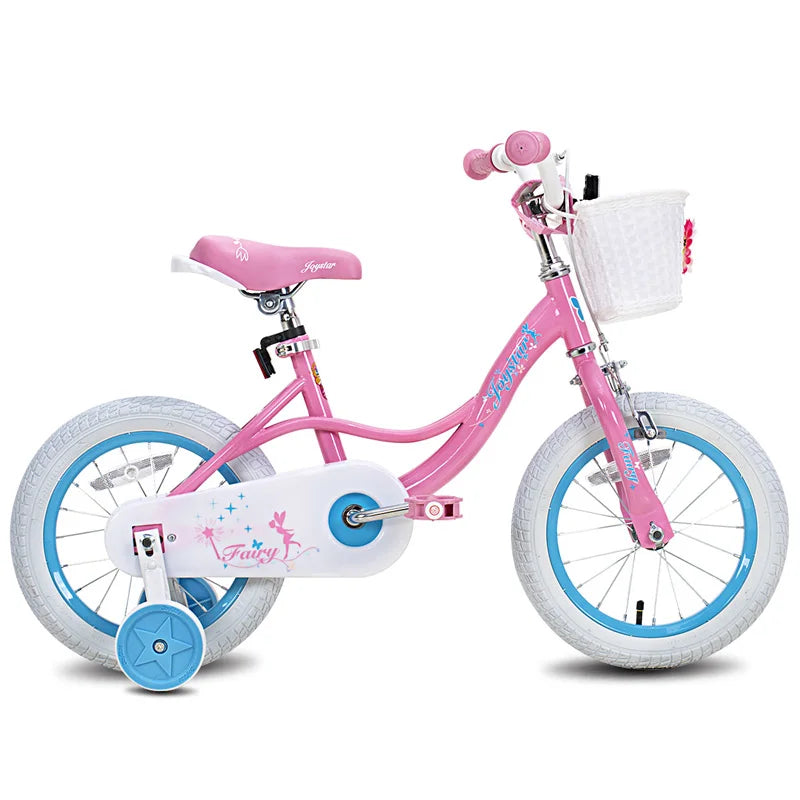 JOYSTAR Fairy Girls Bike for 2-9 Years Old Toddlers and Kids with Training Wheels, Handbrake and Basket,