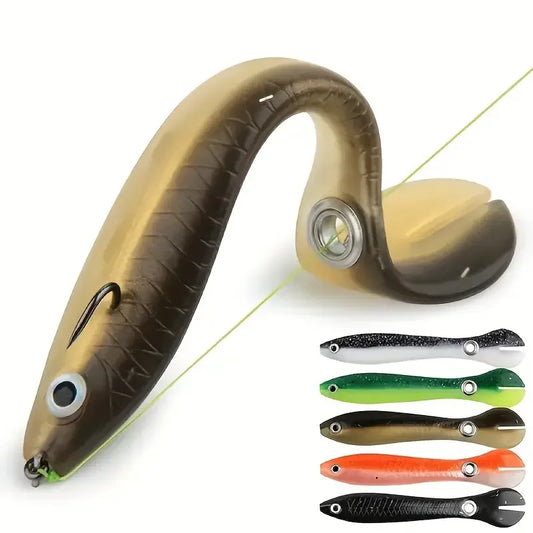 5-Piece Bionic Soft Bait with Sliding Mechanism - Realistic 10cm / 3.9inch Artificial Bait Can Capture More Fish