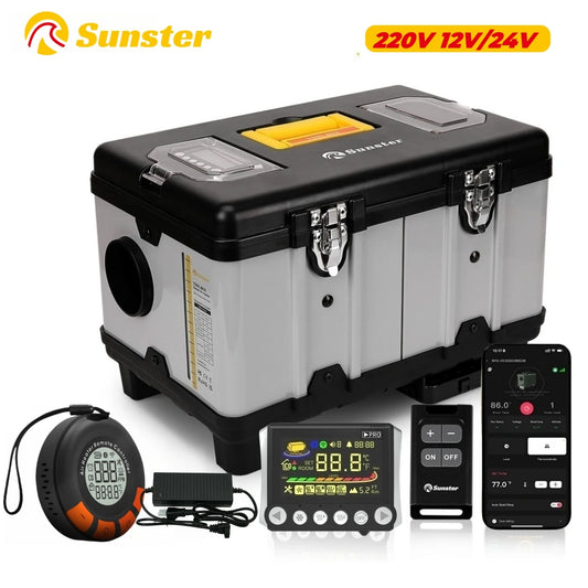 TB10Pro 8KW Diesel Heater 12V/24V/220V Diesel Parking Heater With LCD, Ventilation Mode ,CO Monitoring For Tent Trailer Garage RV