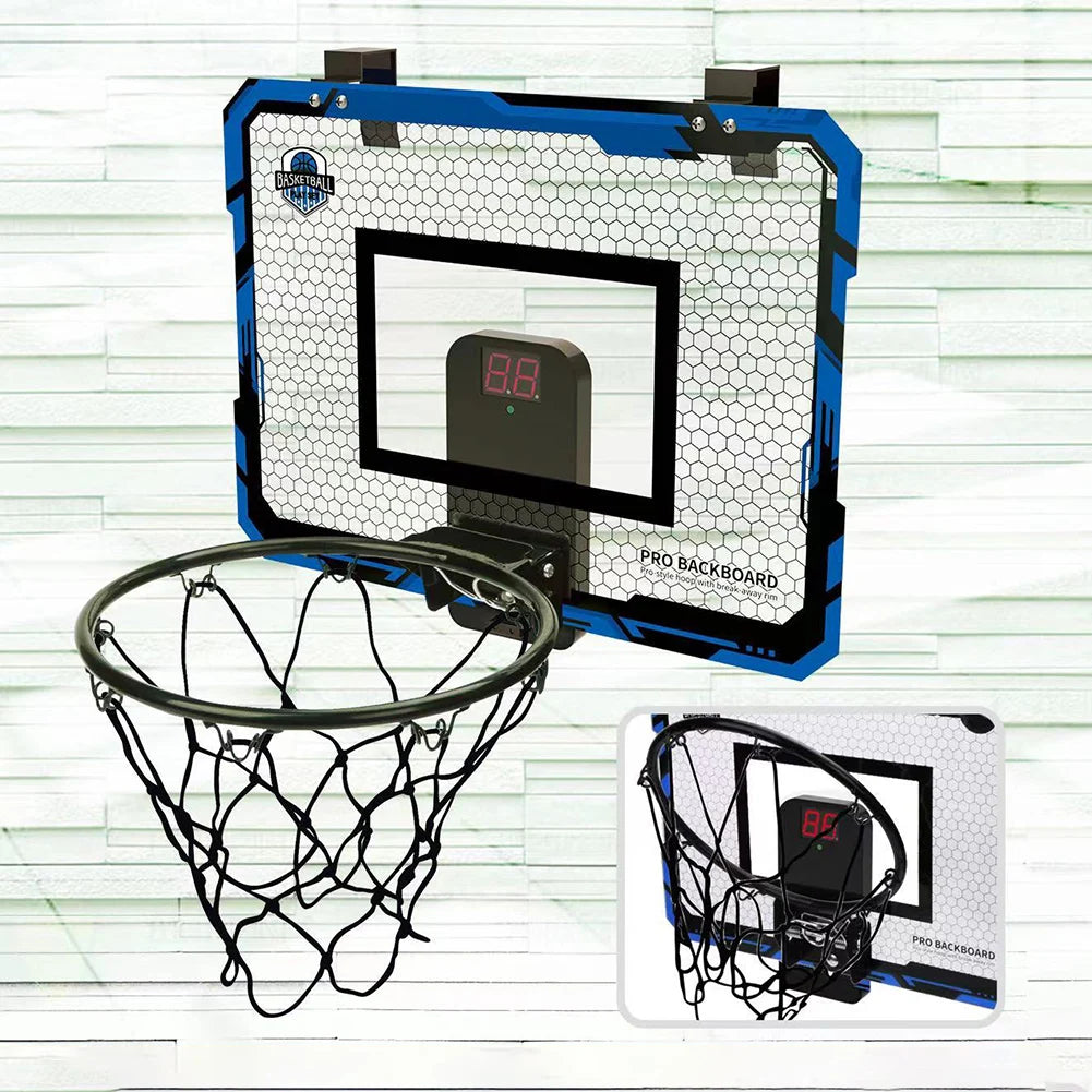 Kids Mini Basketball Hoop With Electronic Scoreboard Ball Sport Backboard Outdoor Indoor