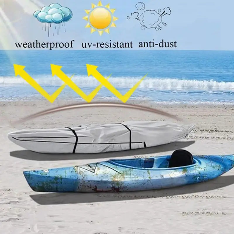 Kayak Cover With Zipper Canoe  For Storage Kayak Boat Organization Cover Heavy Duty Oxford Cloth Sun