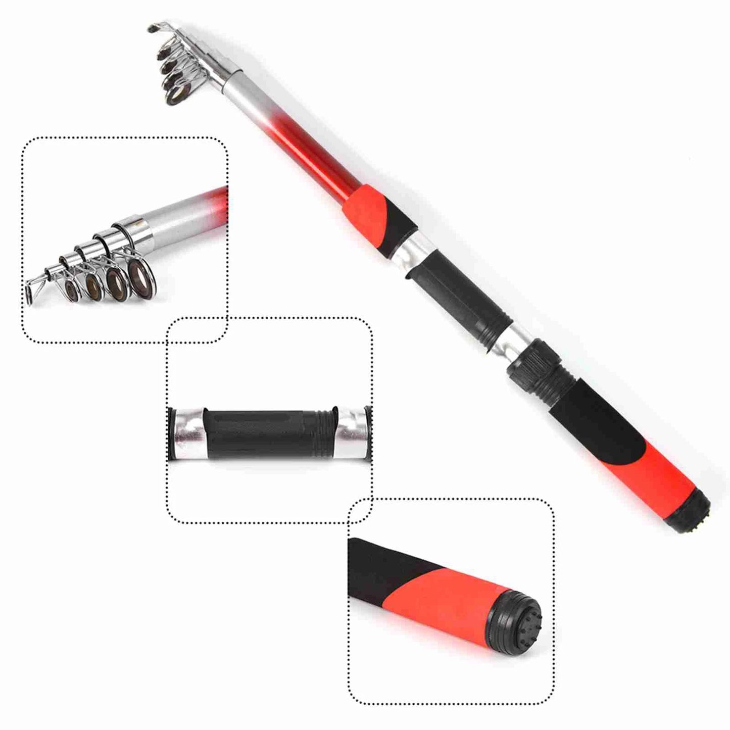Portable Telescopic Fishing Rod and Reel Complete Kit fishing tackle full package