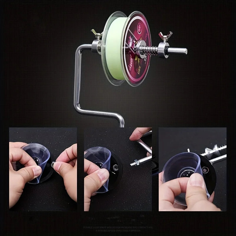 1Pc Aluminum Alloy Fishing Line Winding Machine, Outdoor Fishing Reel Winding Machine