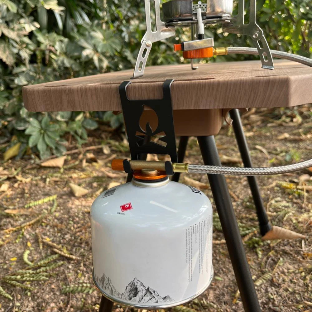 Butane Gas Tank Hanger Clip Stainless Steel Camping Table  for Outdoor Camping