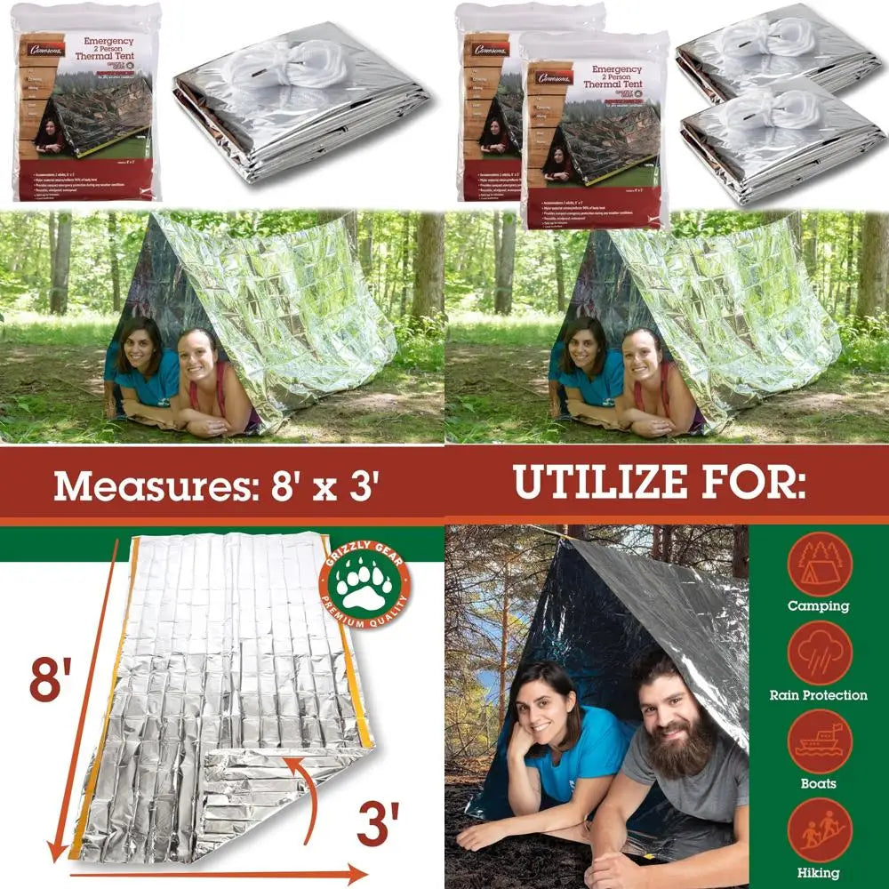 XL Waterproof Mylar Survival Tent  Shelter for Emergency Use