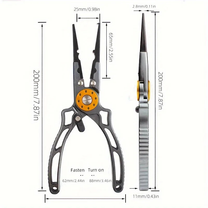 Aluminum Wire  Fishing Pliers Outdoor Fishing Tools Fish Control Pliers, and Line Cutting Pliers