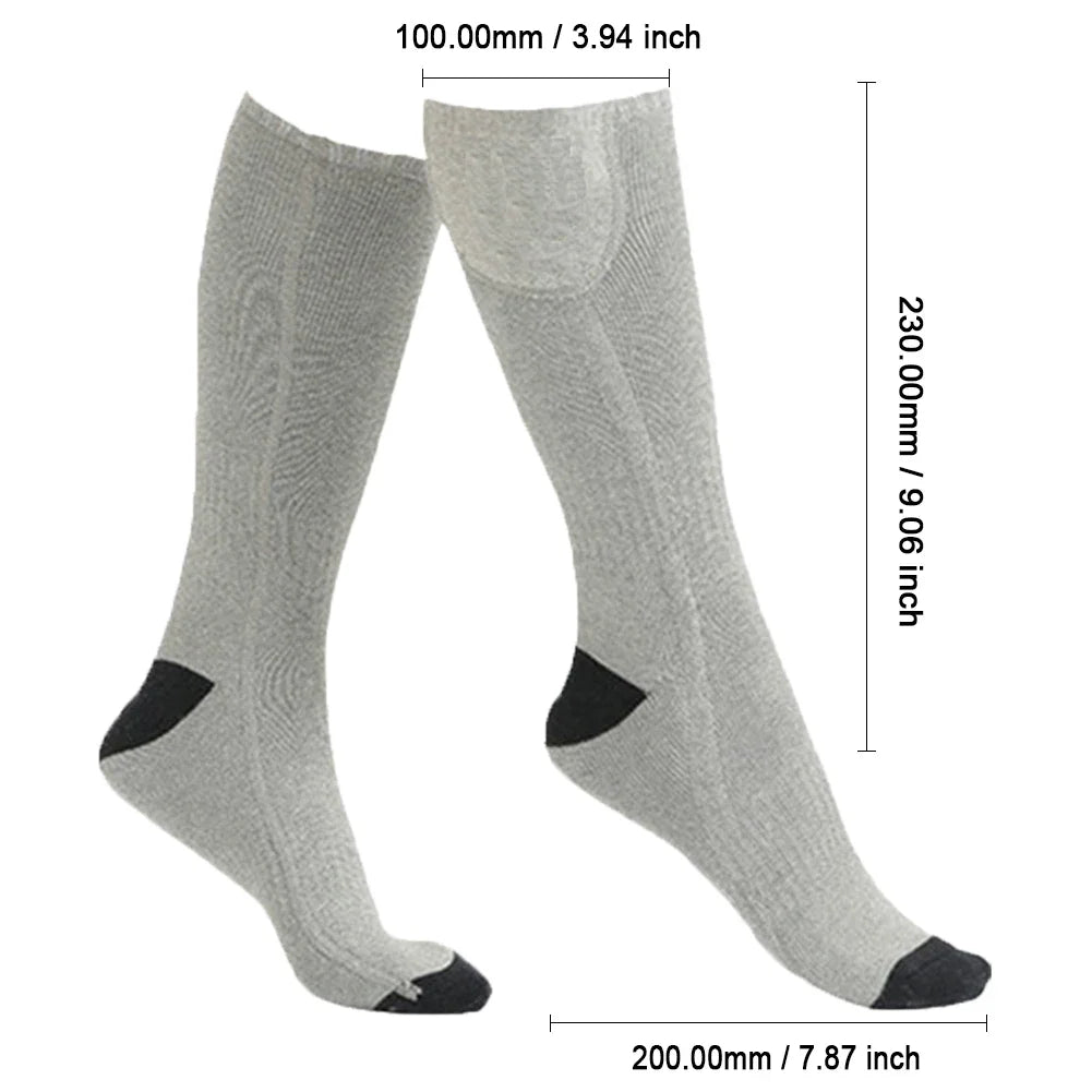 Electric Heating Socks 3 Level Temperature Winter Heating Socks Cold-Proof Winter Warm Thermal Socks for Cycling Camping Skating