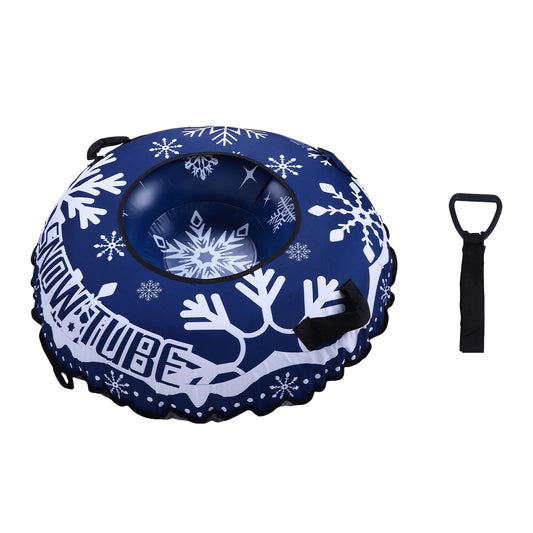 Inflatable Snow Tube Sled Heavy Duty for Sledding with Handles Tow Rope Winter Outdoor  for Boys Girls Adults