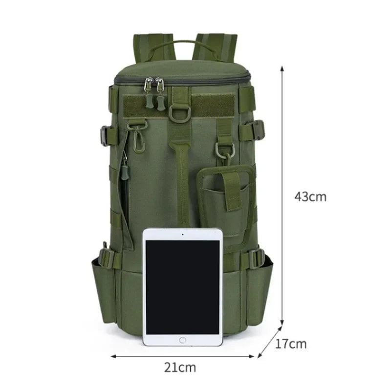 Fishing Backpack for Men Large Capacity Rod Storage Shoulder Bag Outdoor Sports Fish Equipment Storage Pack 2028