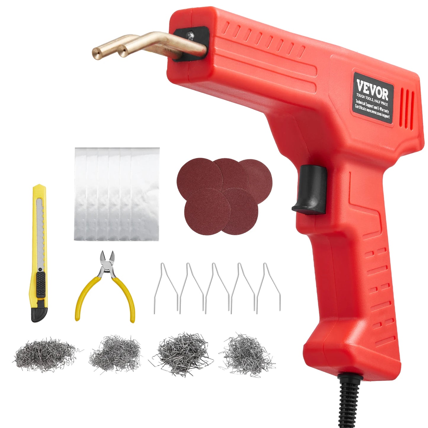SucceBuy Plastic Welder 100W Plastic Welding Gun with 800PCS Hot Staples Professional Welding Gun Plastic Car Bumper Repair Kit