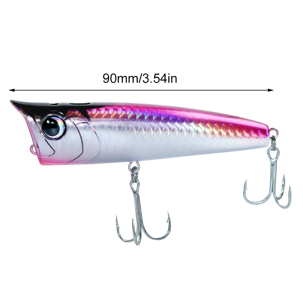 Popper Fishing Lure with Hook Floating Fishing Lure 3D Eyes