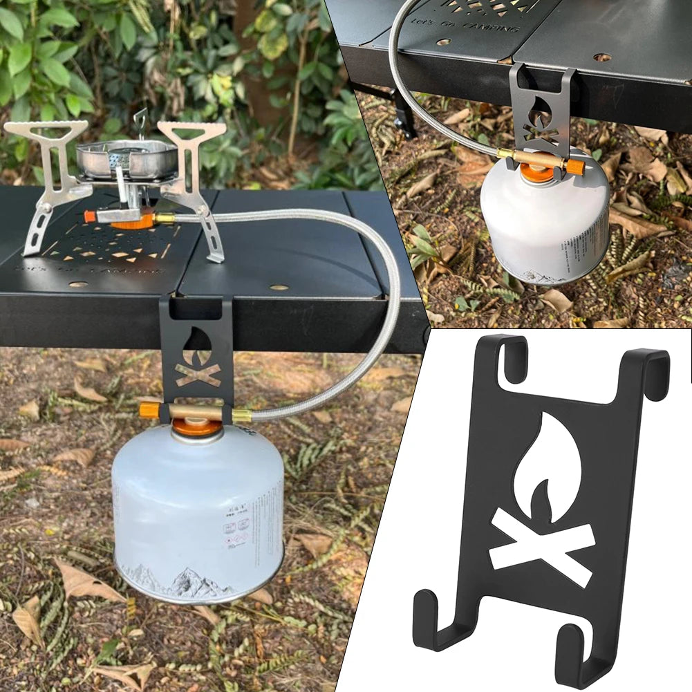 Butane Gas Tank Hanger Clip Stainless Steel Camping Table  for Outdoor Camping