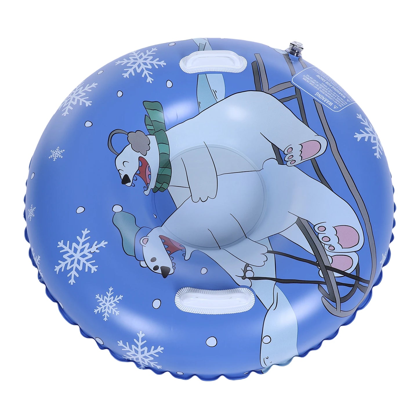 Kids Inflatable Sled Tube 36", Thickened Bottom with Handles, Includes Repair Patches for Winter Snow Sledding