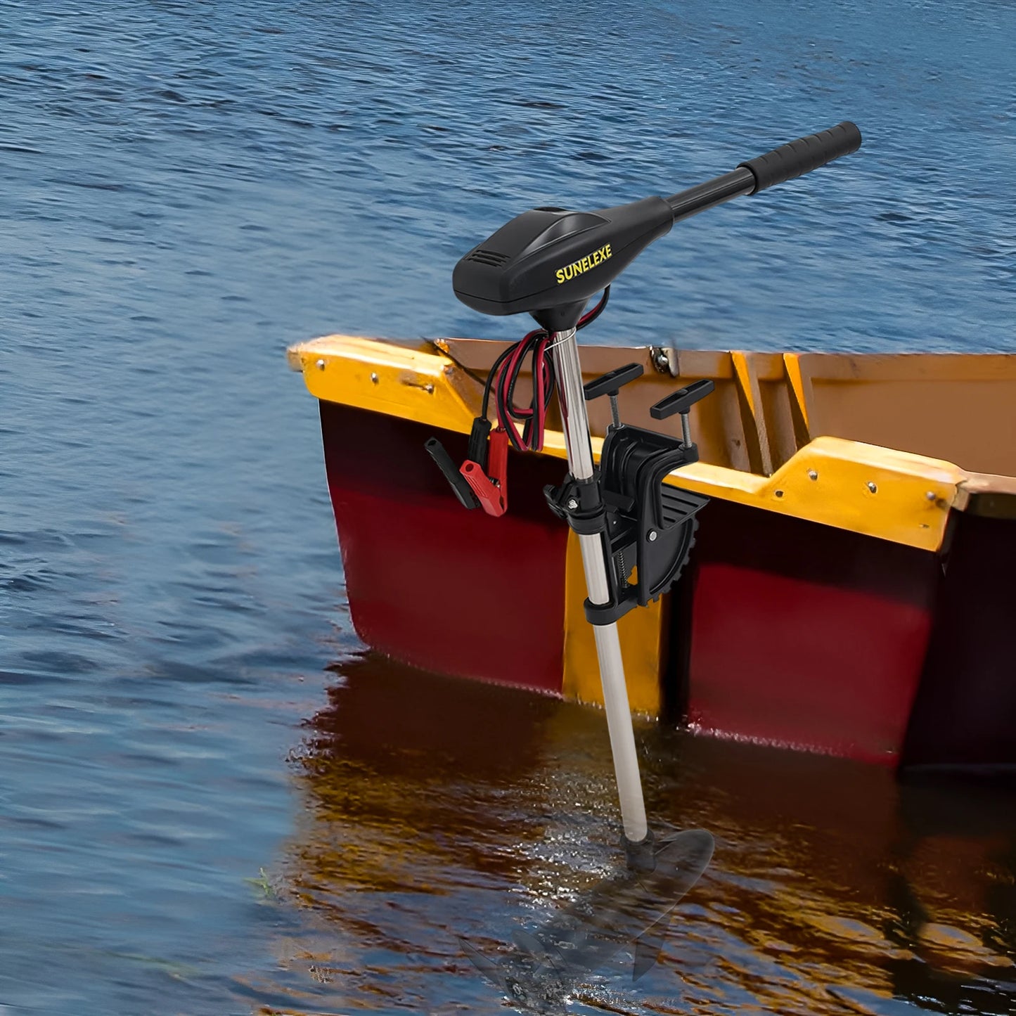 Electric Boat Motor 408W Retractable Trolling Motor 12V Adjustable Gears, for a Variety of Small Watercraft