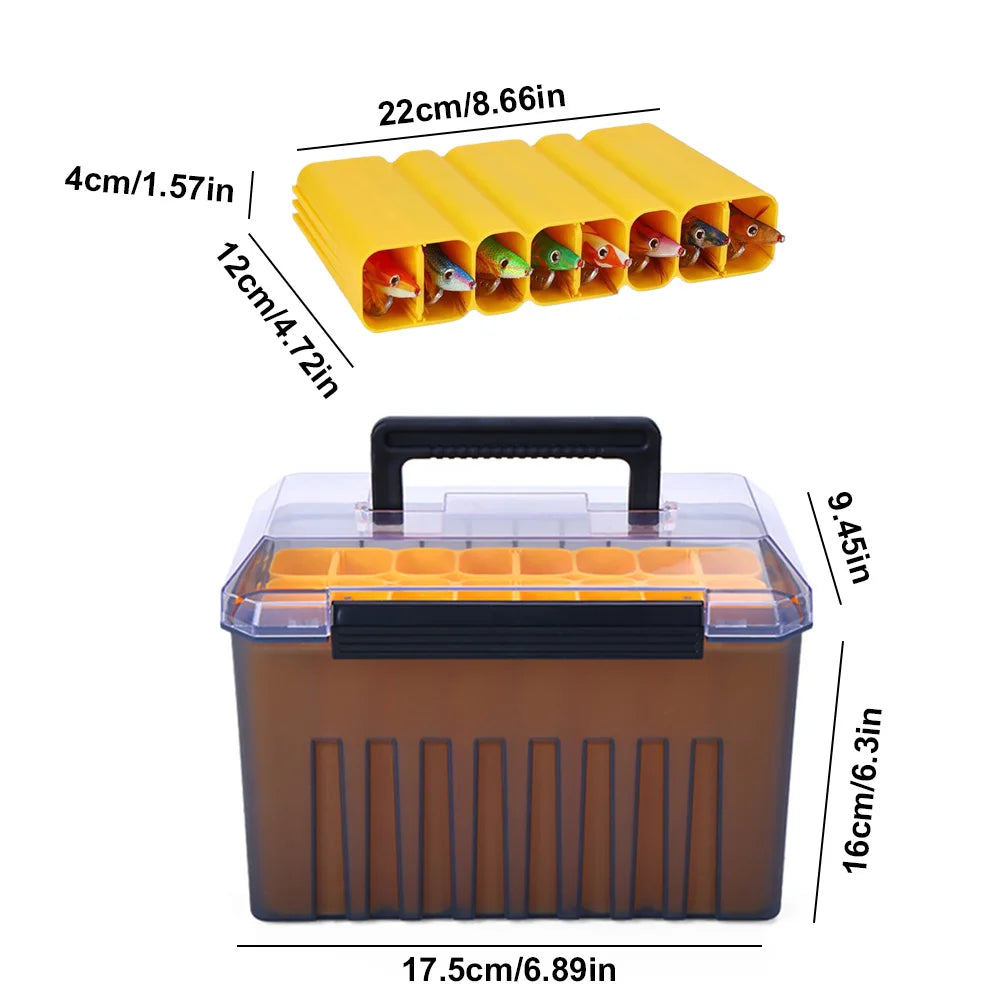 Webfoot Octopus Egi Storage Organizer Box Minnow Squid Jig Hard Bait Container Hard Lure and Accessories