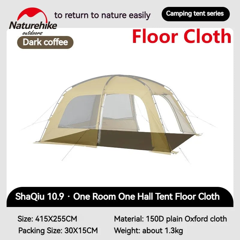 10.9 Camping Tent 6 People 4 Seasons Dome Extended Canopy Outdoor Waterproof  With Chimney Hole