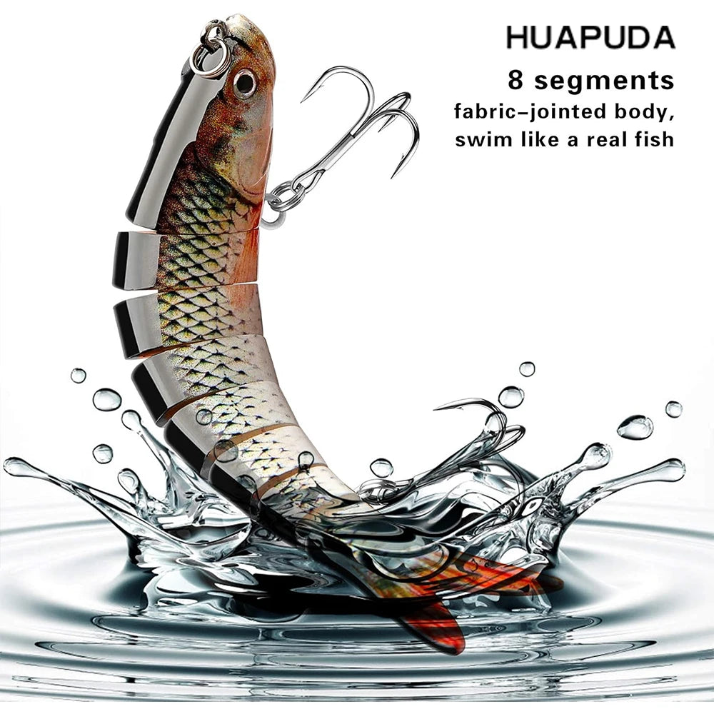 3 Pieces Freshwater and Saltwater Fishing Lures, Bionic Swim Bait, Realistic Bass Trout Crappie Swim Bait Fishing Lure Set, Gre