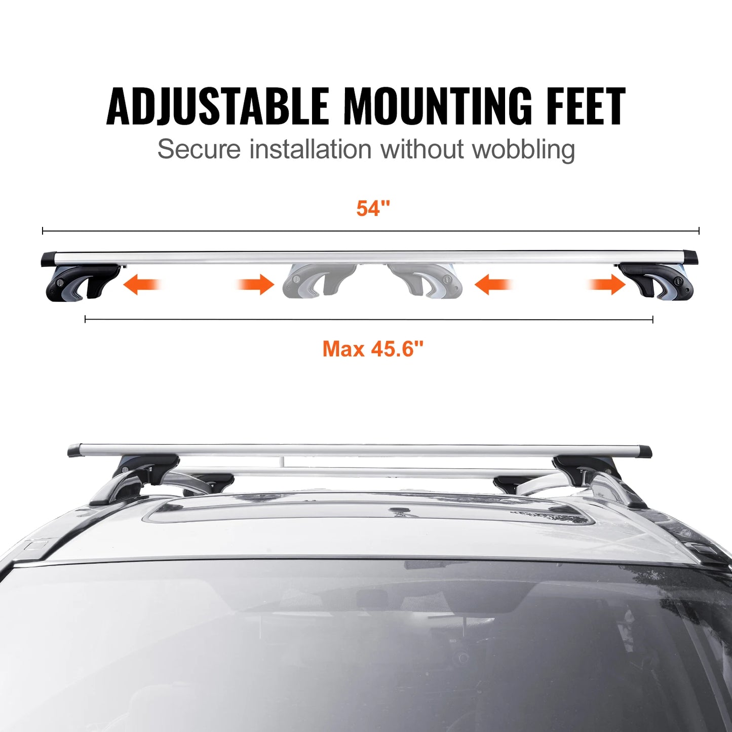 Roof Rack CrossBar Adjustable Aliuminum Roof Rail