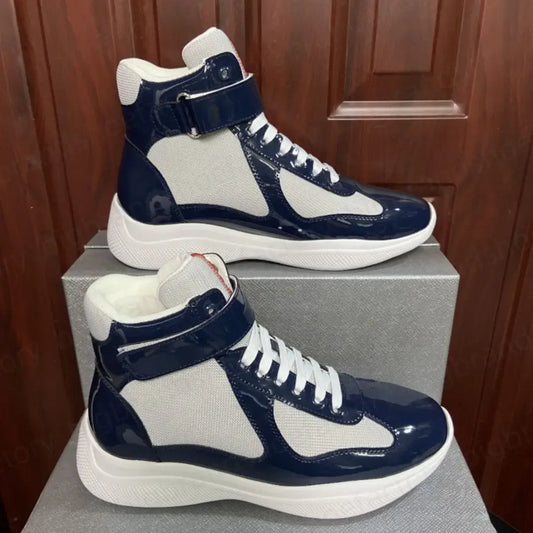 New Casual High End Board Shoes Mesh Breathable Fashion Men's Shoes  High Top Couple Shoes