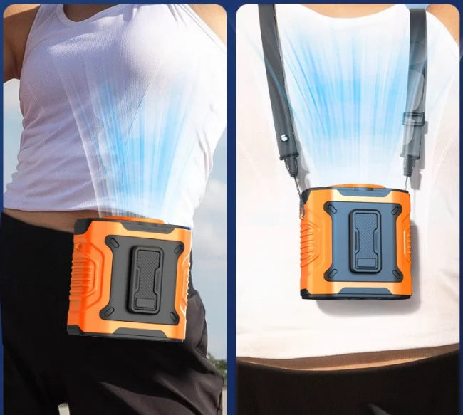 Mini Waist clip Fan, Super Long Standby, Rechargeable, Wearable Body Belt Fan for Hiking, Fishing, Camping,