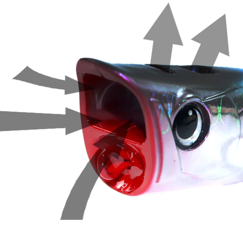 Popper Fishing Lure with Hook Floating Fishing Lure 3D Eyes