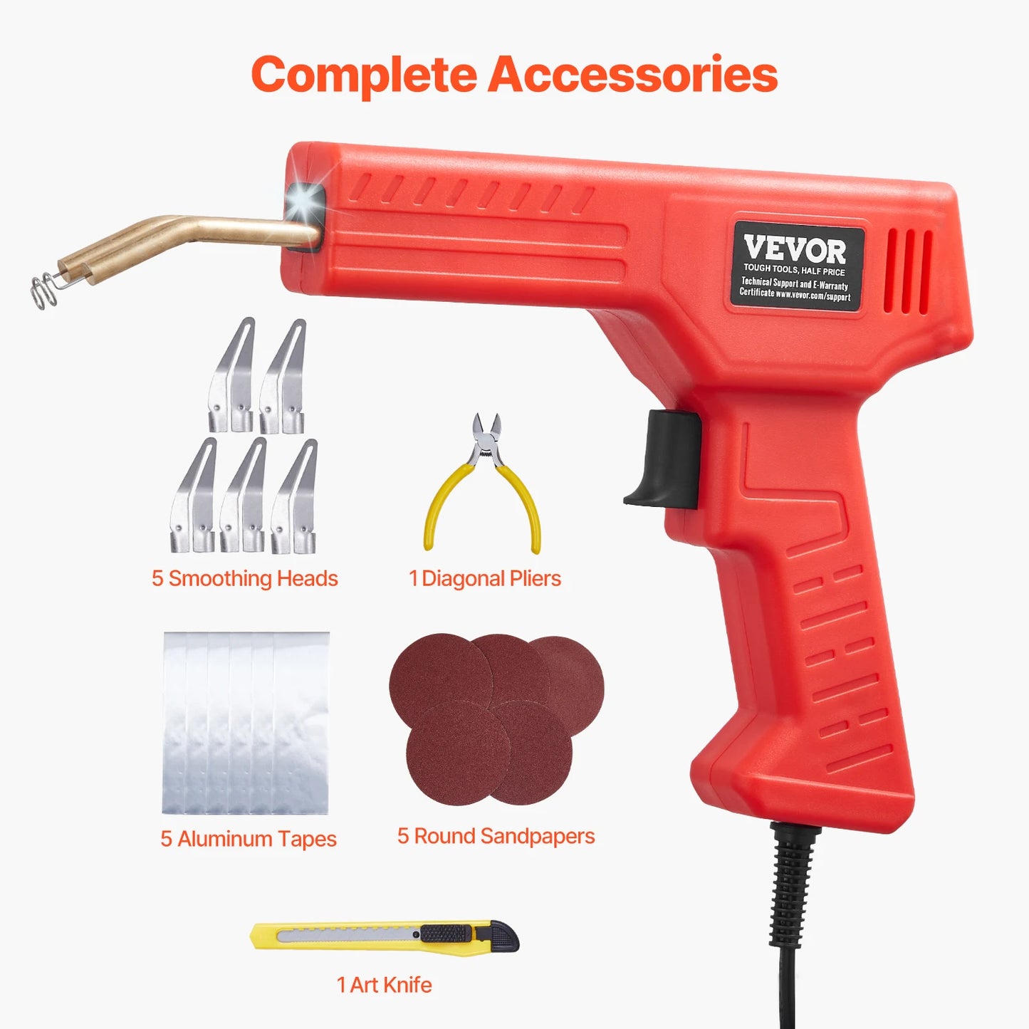 SucceBuy Plastic Welder 100W Plastic Welding Gun with 800PCS Hot Staples Professional Welding Gun Plastic Car Bumper Repair Kit