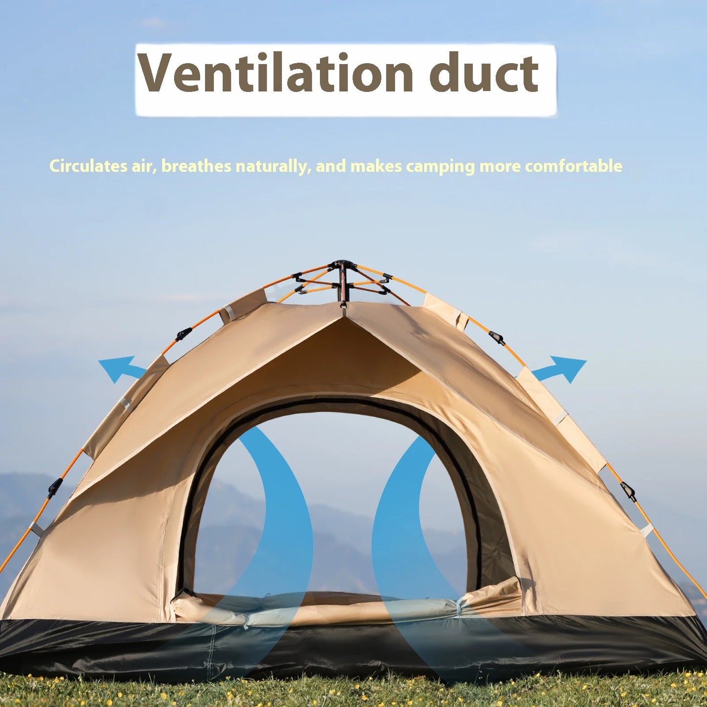 2-4 Person Camping Windproof Tents, Easy To Set Up, lightweight Camping Tent,Carpa,Suitable For Family Travel, Outdoor Camping