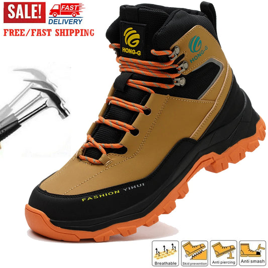 Safety  Steel Toe Boots for Men Slip Resistant