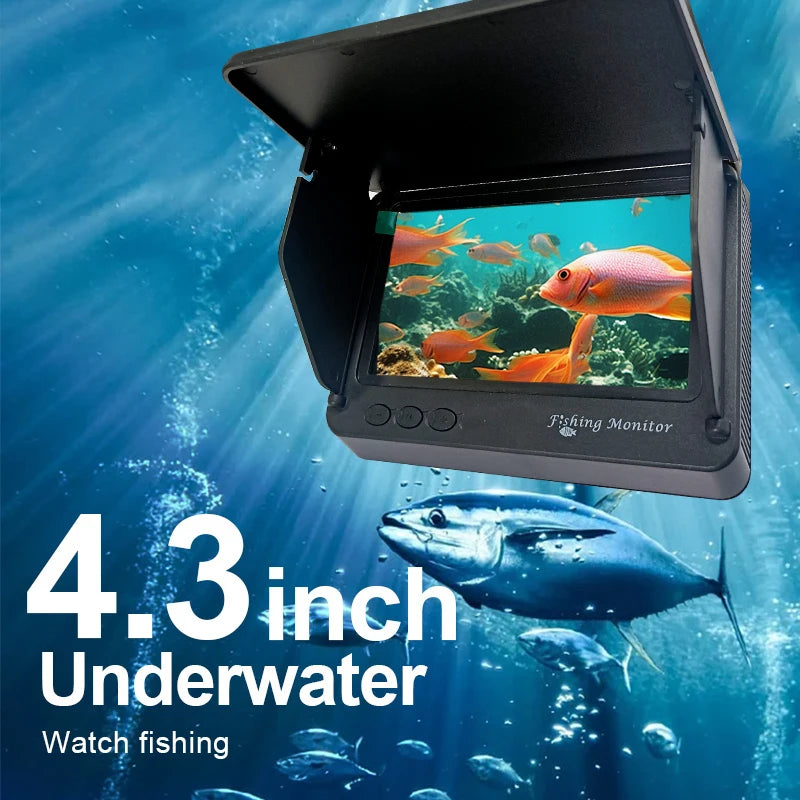 Portable Underwater Fishing Camera with 4.3" LCD Monitor Infrared Night Vision Waterproof