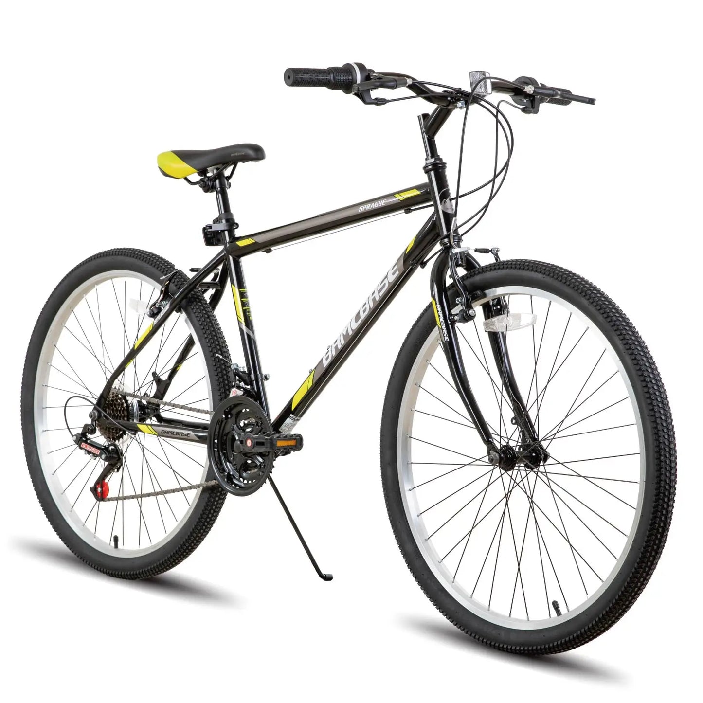 Hiland 24 26 inch Mountain Bike for Men Women, 21 Speeds High-Carbon Steel Frame,