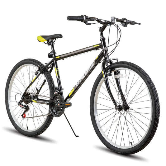 Hiland 24 26 inch Mountain Bike for Men Women, 21 Speeds High-Carbon Steel Frame,