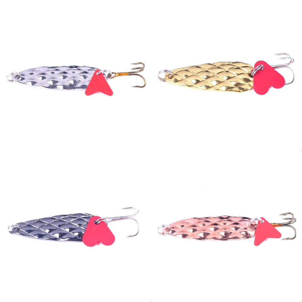 Metal Spinner Spoons Trout Fishing Lures 9g Hard Metal Artificial Bait Spoons Lures Sequins Fishing Tackle Hook for Panfish Bass
