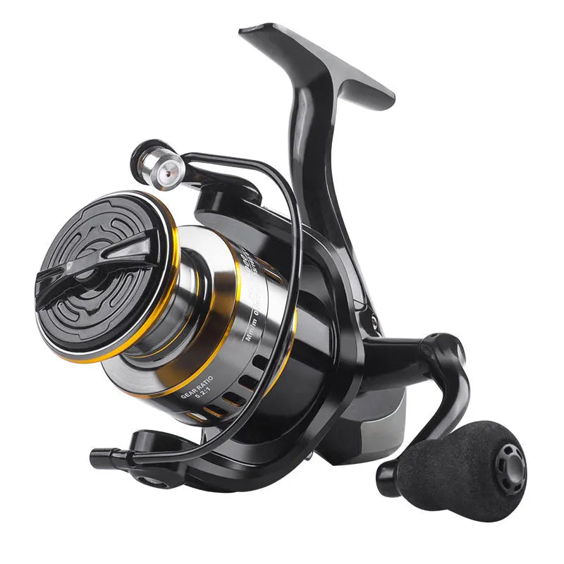 Fishing Reel, He1000-7000 Series, 5.2:1 Gear Ratio, 22.05lb Extraction, Aluminum Alloy Body, Pa Nylon, Left/Right Hands Can Be Changed, Suitable for Freshwater