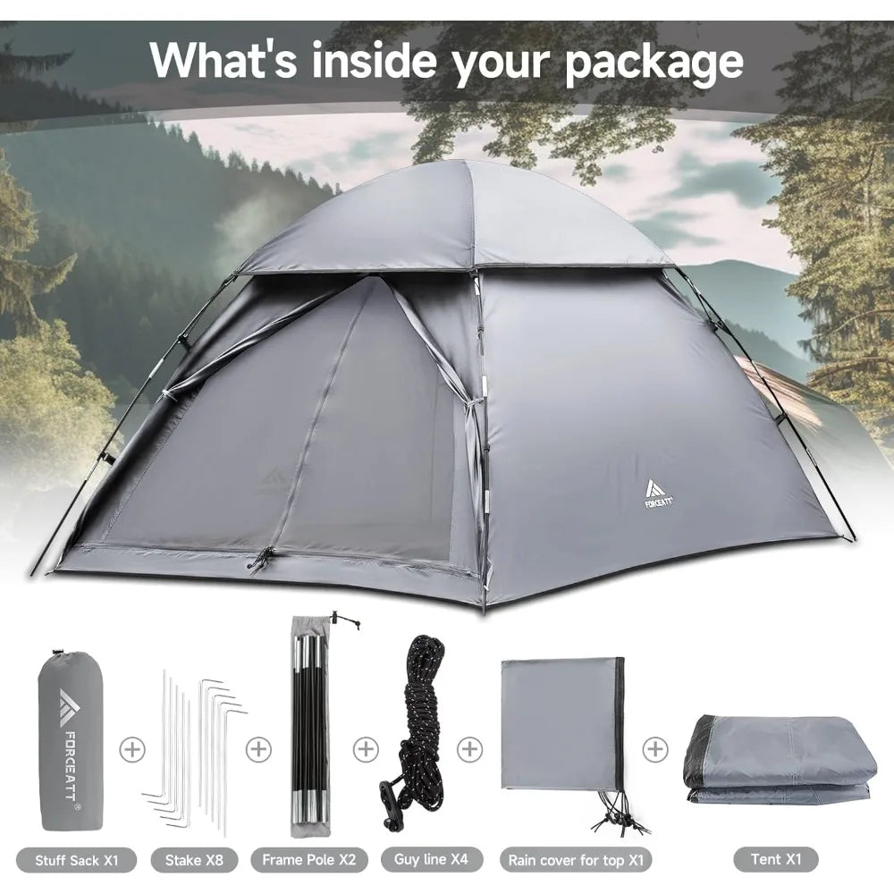 Ultralight 2-Person Dome Tent for Hiking, Festivals, and Outdoor Adventures: Easy Setup, Portable Camping Shelter