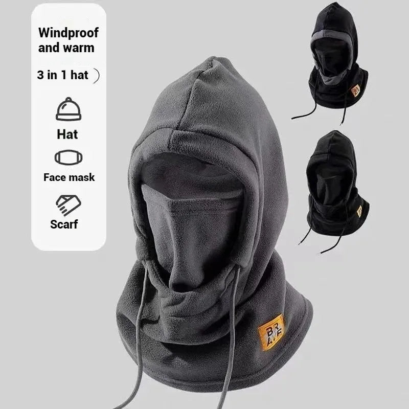 Winter Warm Hat with Mask and Neck Warmer 3-in-1 Windproof Balaclava  Cycling Cold Weather Protection