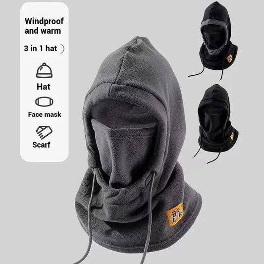 Winter Warm Hat with Mask and Neck Warmer 3-in-1 Windproof Balaclava  Cycling Cold Weather Protection