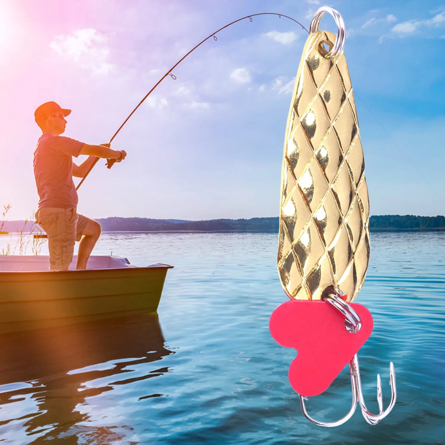 Metal Spinner Spoons Trout Fishing Lures 9g Hard Metal Artificial Bait Spoons Lures Sequins Fishing Tackle Hook for Panfish Bass