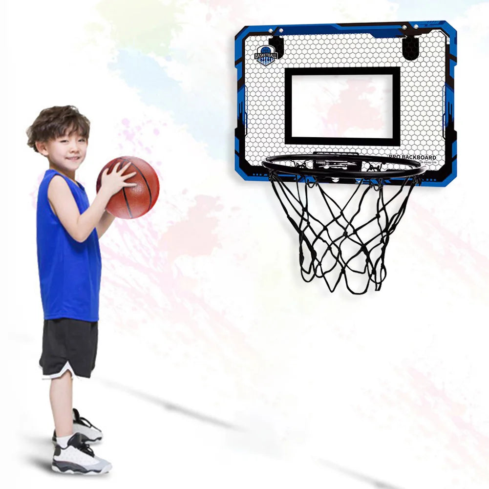 Kids Mini Basketball Hoop With Electronic Scoreboard Ball Sport Backboard Outdoor Indoor