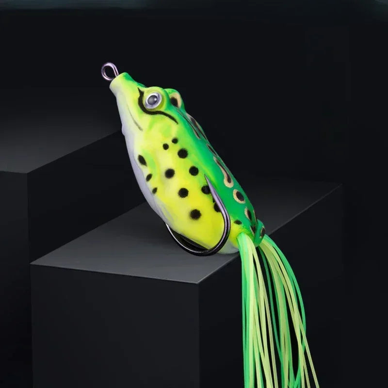 #5.5cm 12g Frog Lure Double Propeller Legs Silicone Soft Baits Topwater