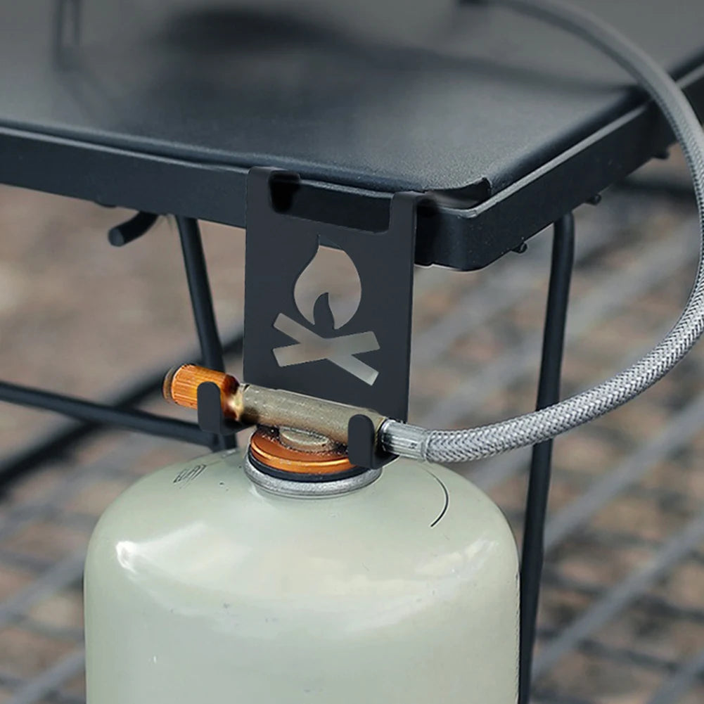 Butane Gas Tank Hanger Clip Stainless Steel Camping Table  for Outdoor Camping